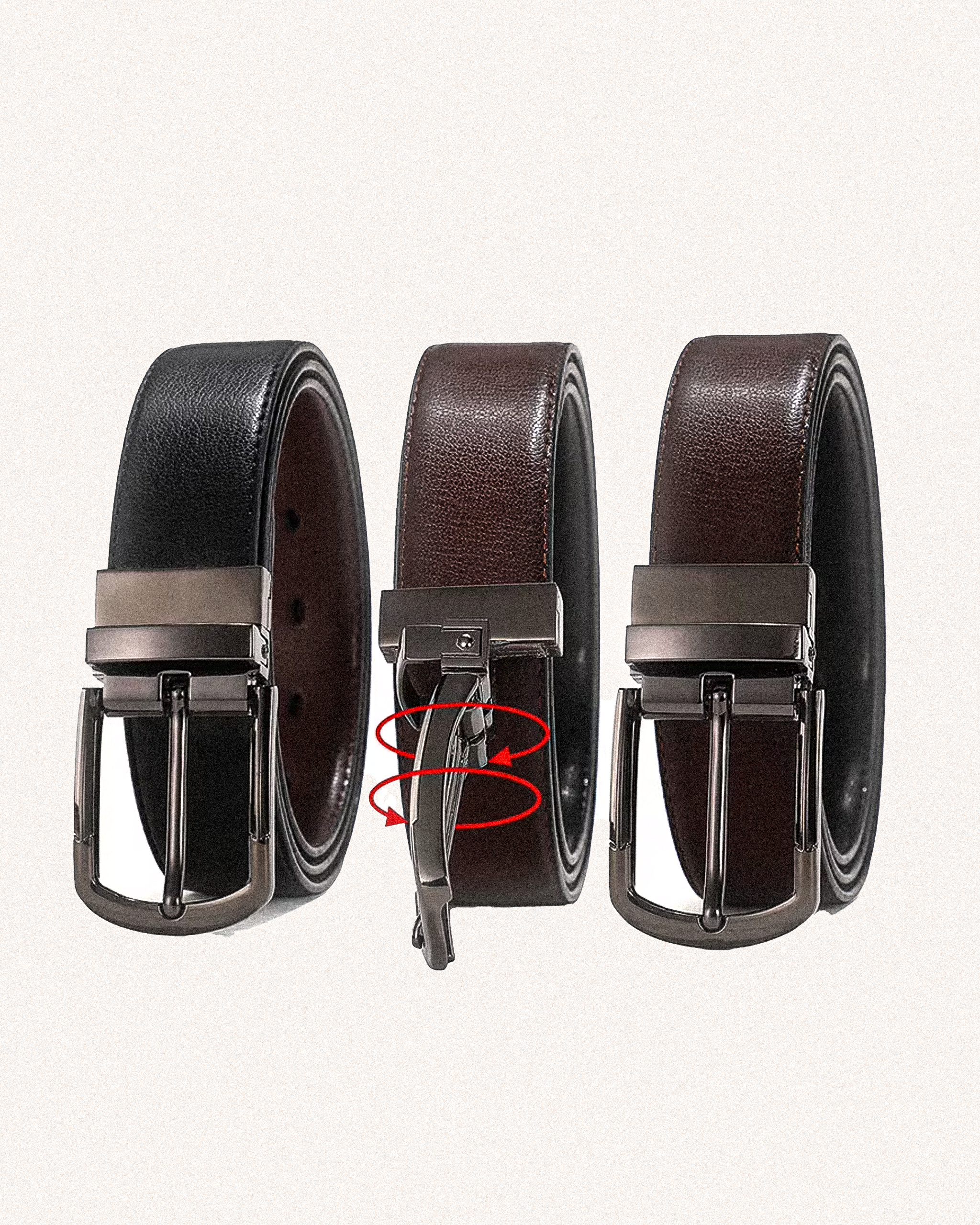 Double-Sided Leather Belt