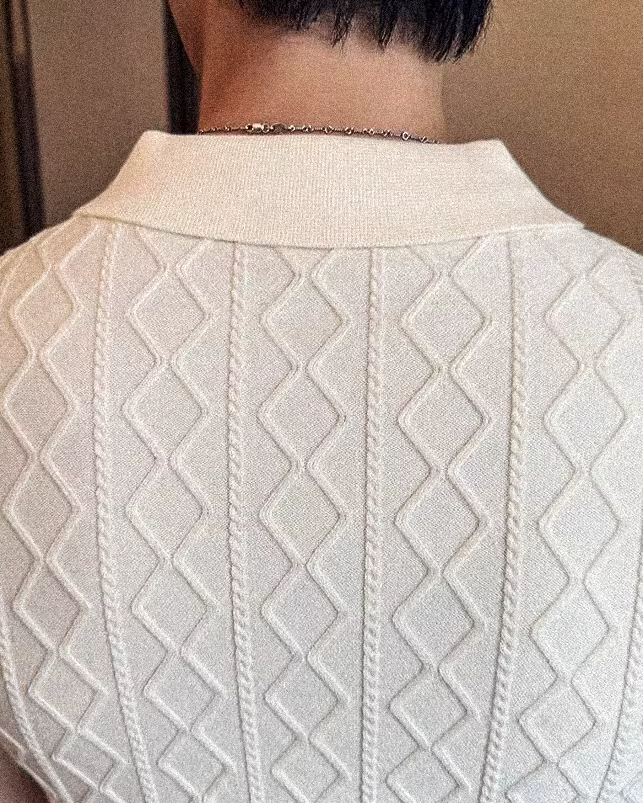 Cable Knit Polo