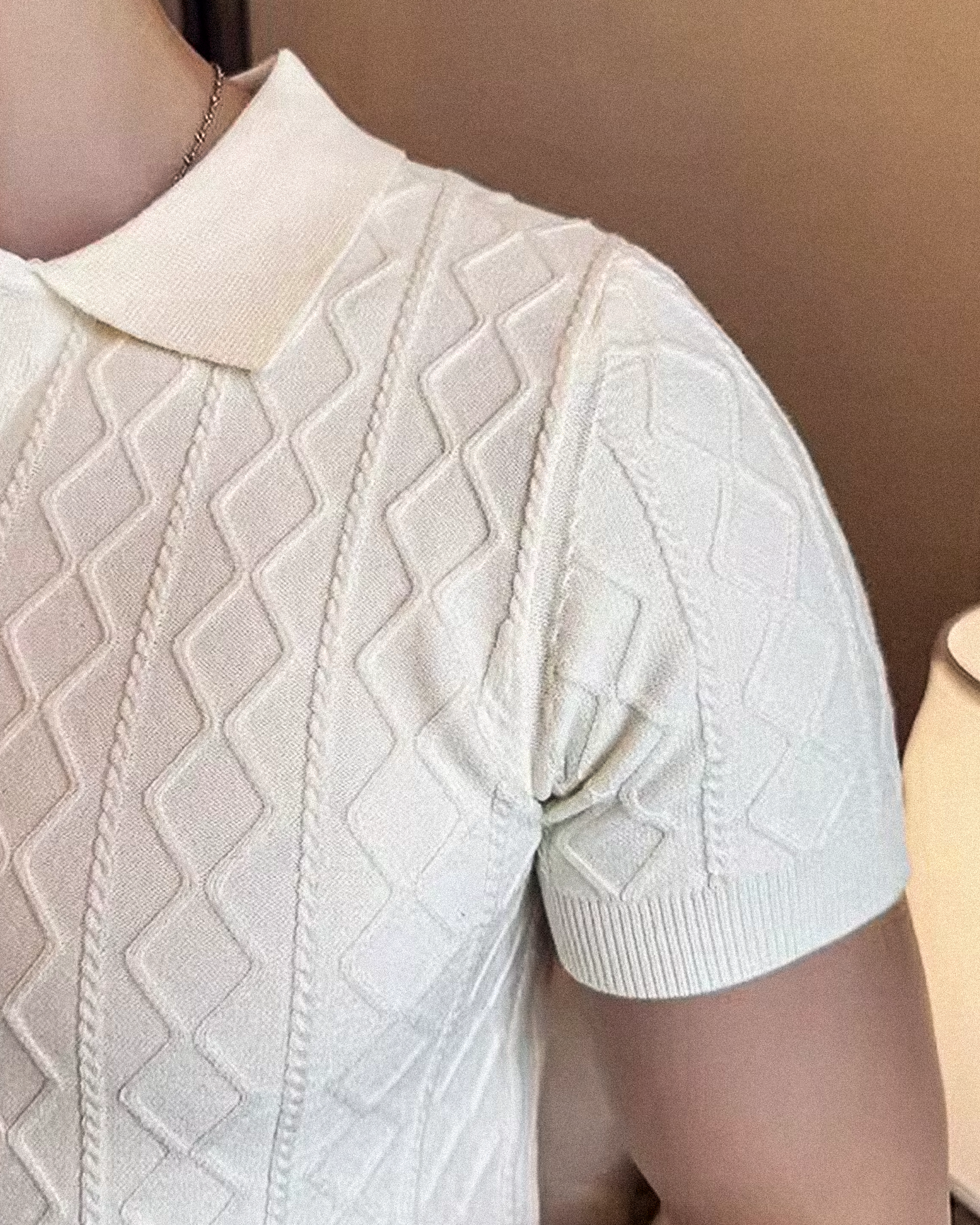 Cable Knit Polo