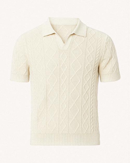 Cable Knit Polo