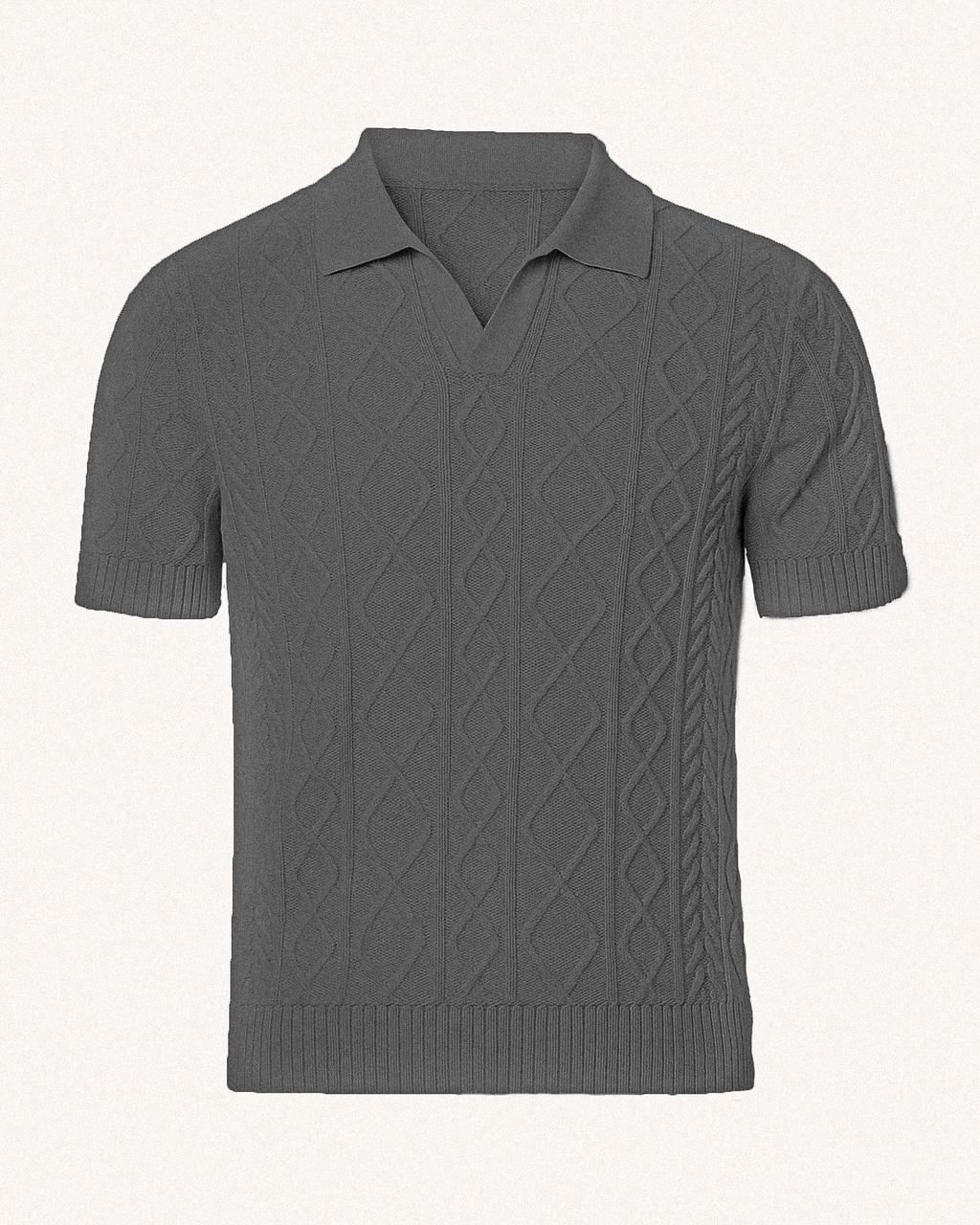 Cable Knit Polo