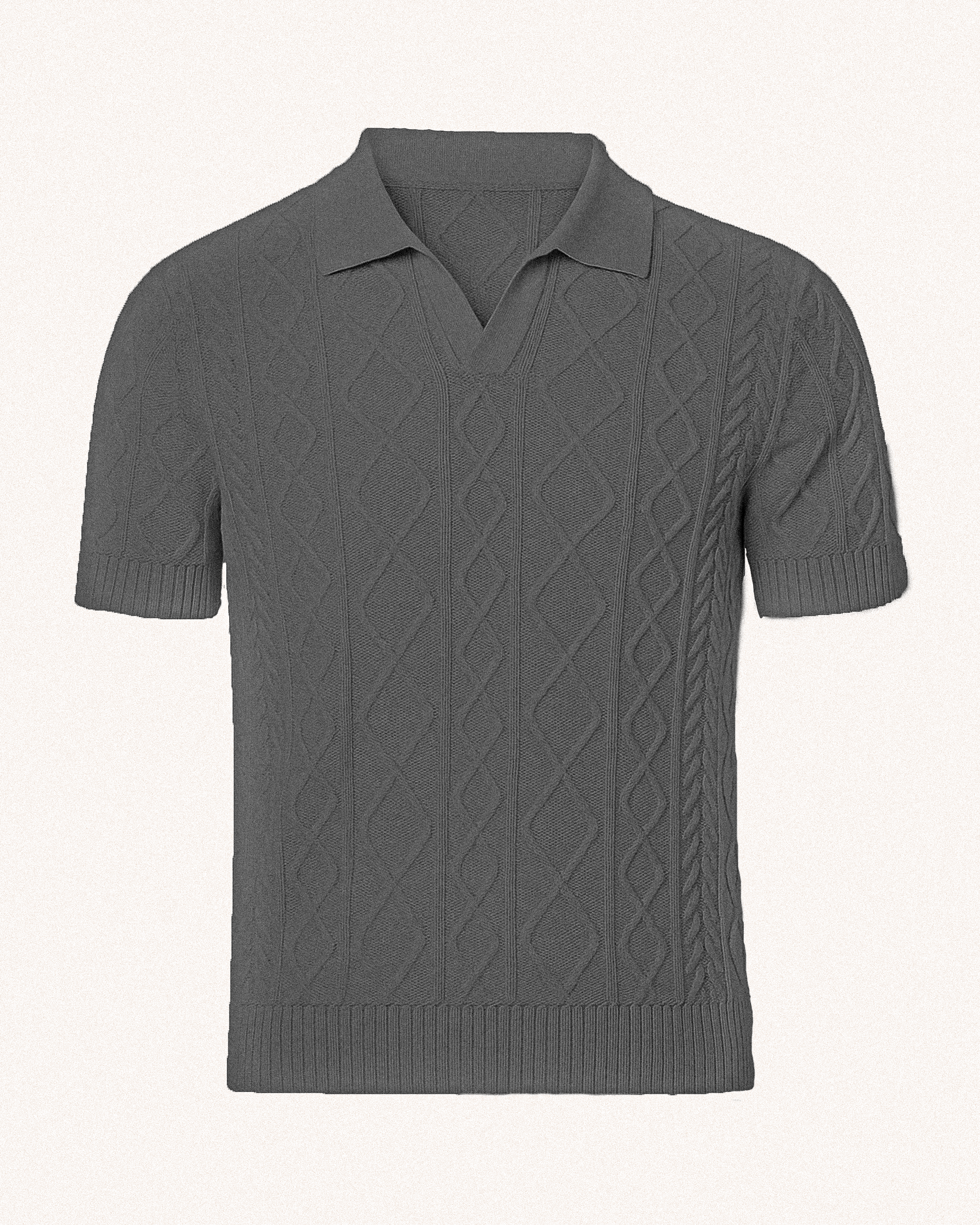 Cable Knit Polo