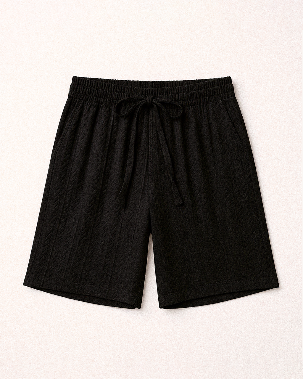 Textured Casual Shorts