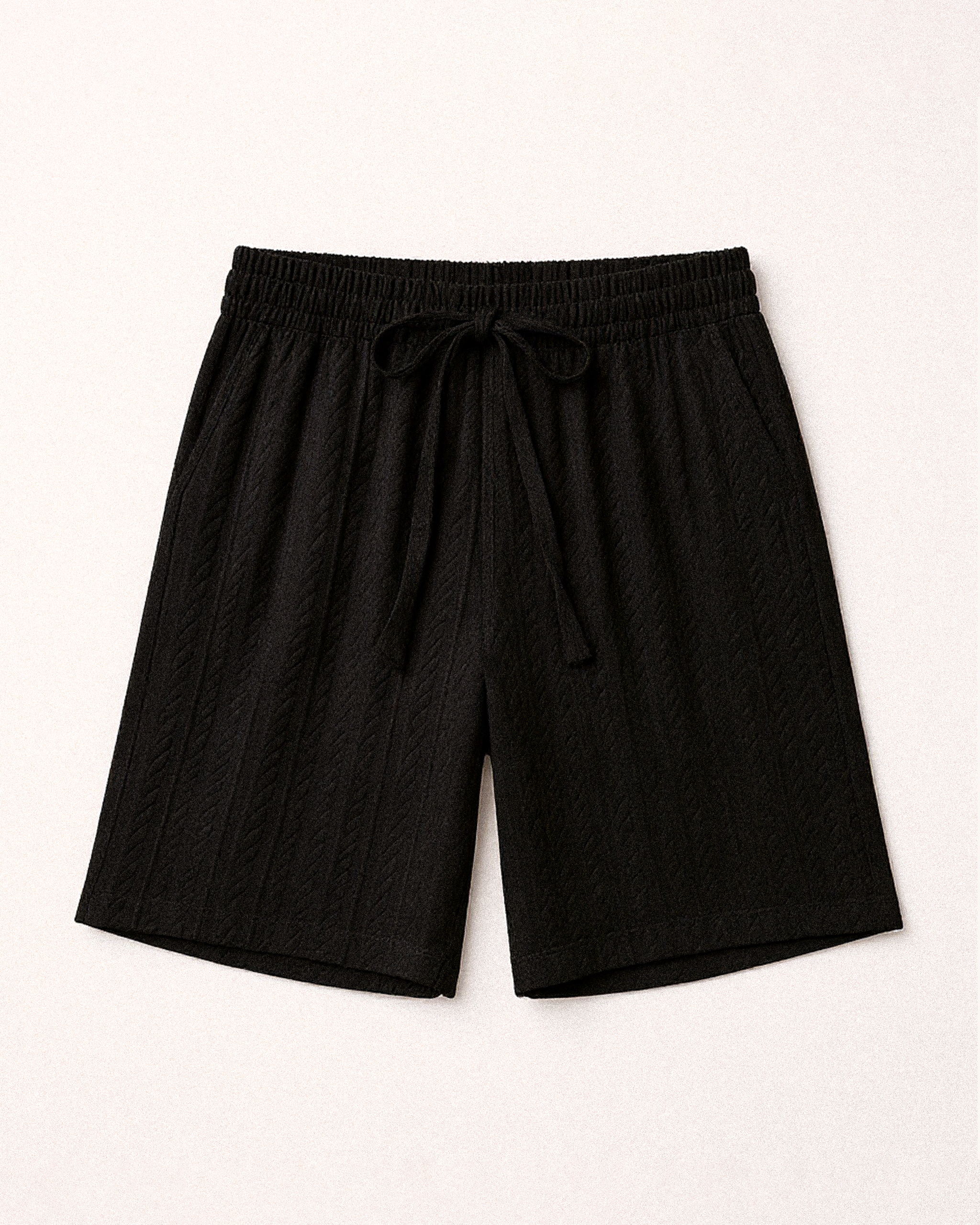 Textured Casual Shorts