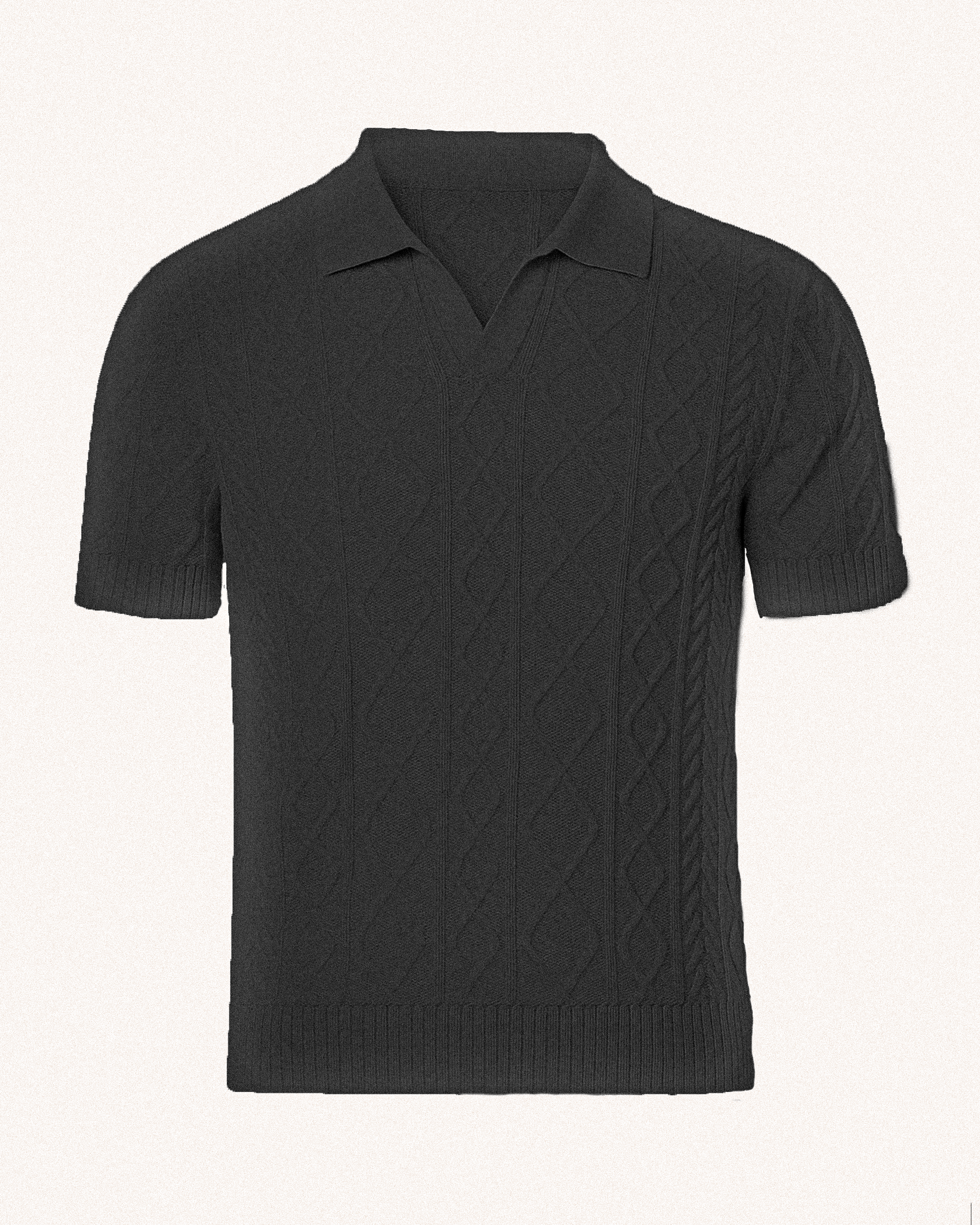 Cable Knit Polo