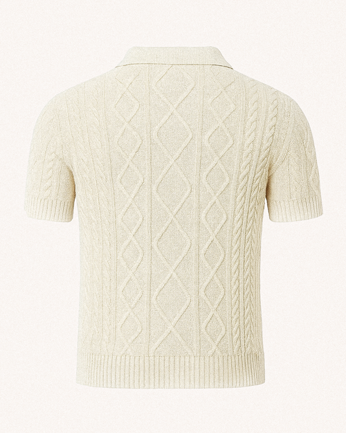 Cable Knit Polo