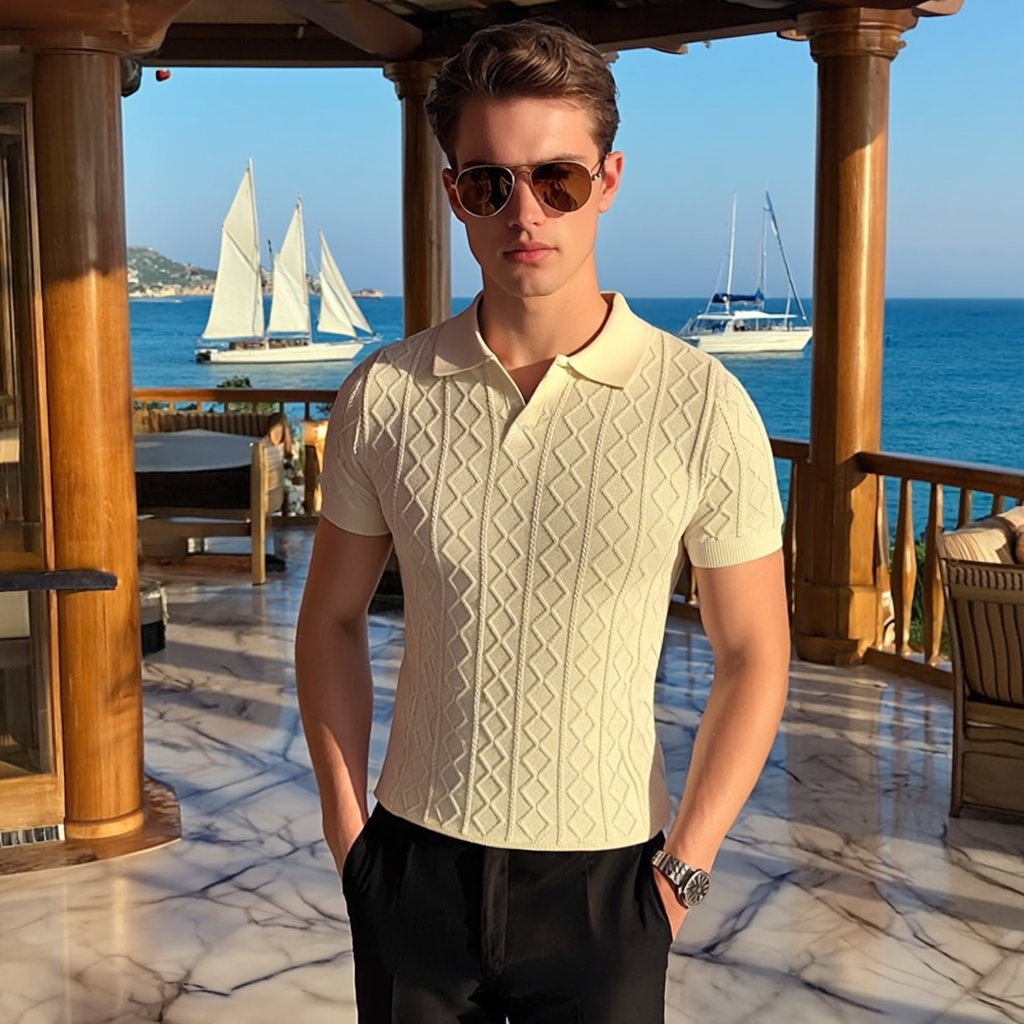 Cable Knit Polo